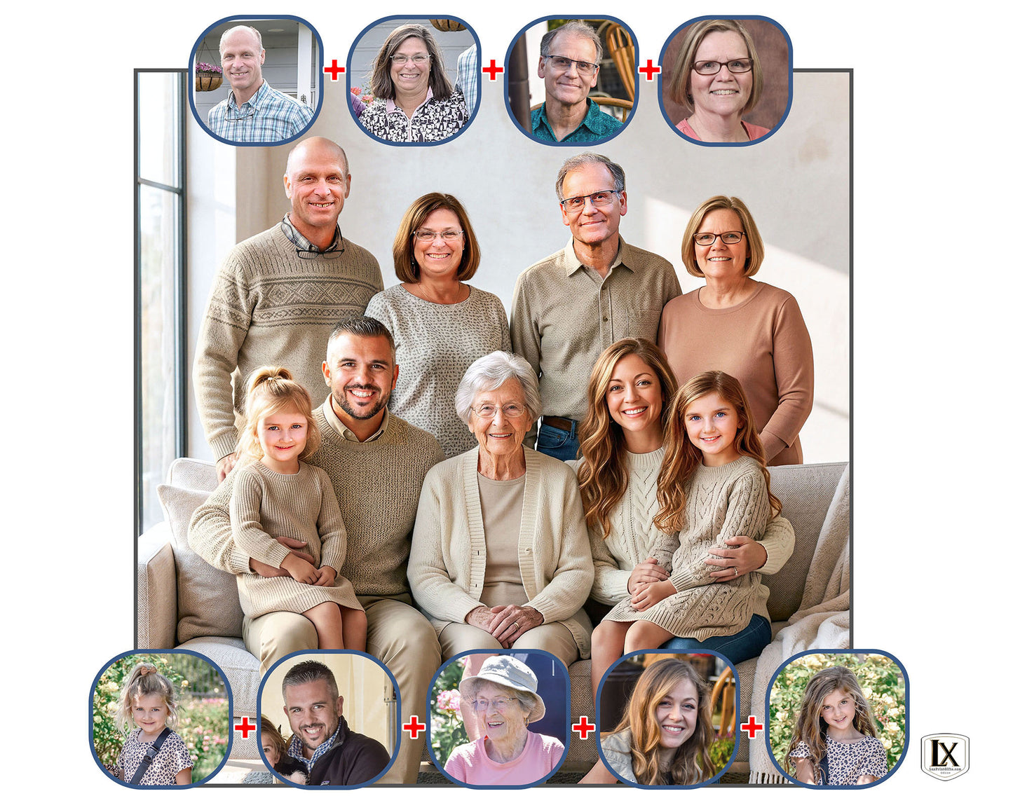 Geburtstags-Fotocollage | Kostenlose Beratung mit einem engagierten Digitalkünstler | Professionelle Druckoptionen | Hersteller maßgeschneiderter Kunstwerk-Collagen | Designreferenz: PPC180