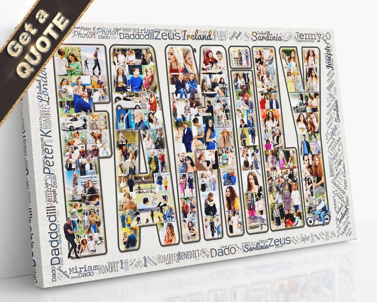Family Picture Collage | A Family Landscape | Free Consultation with Dedicated Artist | Professional Printing | Bespoke Artwork Collages