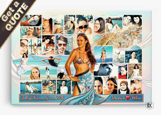 Geburtstags-Fotocollage | Kostenlose Beratung mit einem engagierten Digitalkünstler | Professionelle Druckoptionen | Hersteller maßgeschneiderter Kunstwerk-Collagen | Designreferenz: PPC180