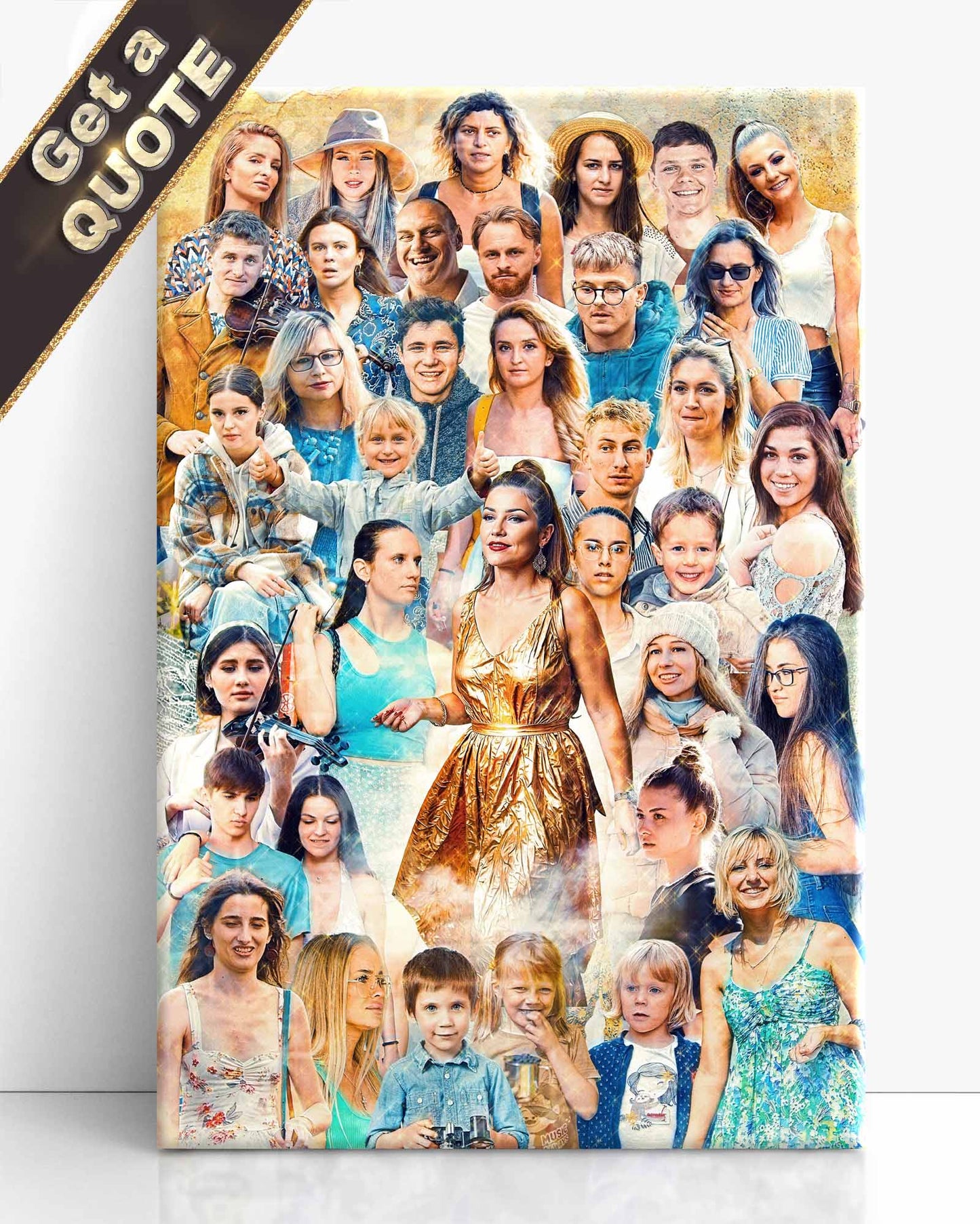 Geburtstags-Fotocollage | Kostenlose Beratung mit einem engagierten Digitalkünstler | Professionelle Druckoptionen | Hersteller maßgeschneiderter Kunstwerk-Collagen | Designreferenz: PPC180
