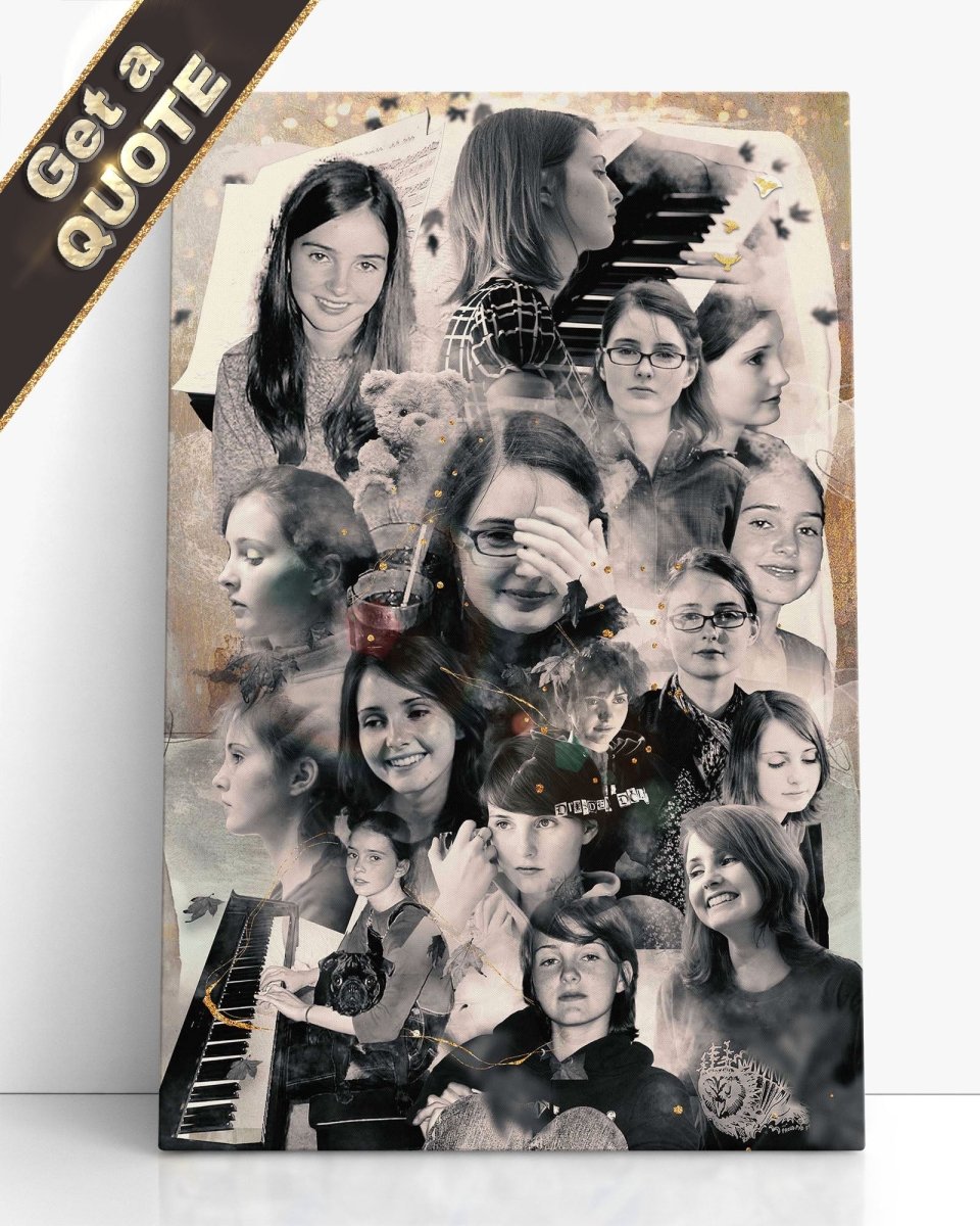 Porträt-Fotomontage | Premium-Kunstwerk | Kostenlose Beratung mit einem engagierten Künstler | Professionelles Drucken | Maßgeschneiderte Kunstwerk-Collagen | Designreferenz: CPM150