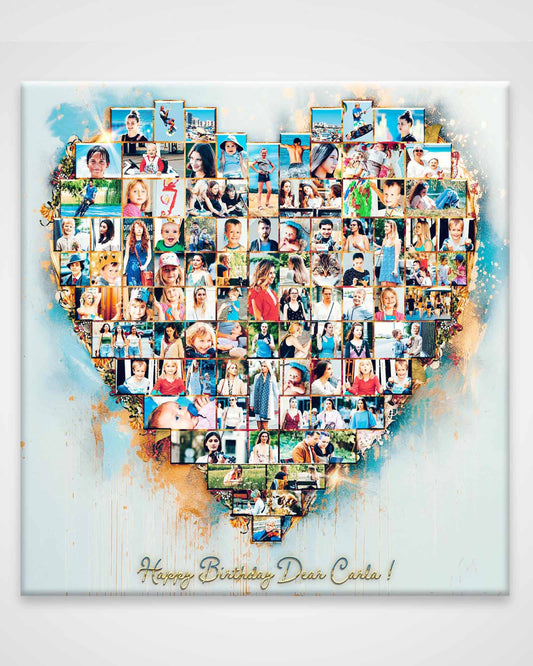 Heart Shaped Photo Collage | Individually Designed | “A. Good. Heart.”