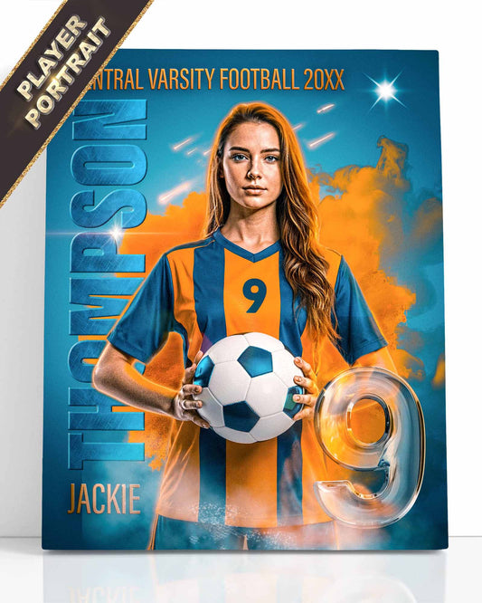 Player Sports Portrait |  Individually Designed | “Simple. Effective. Dynamic.”