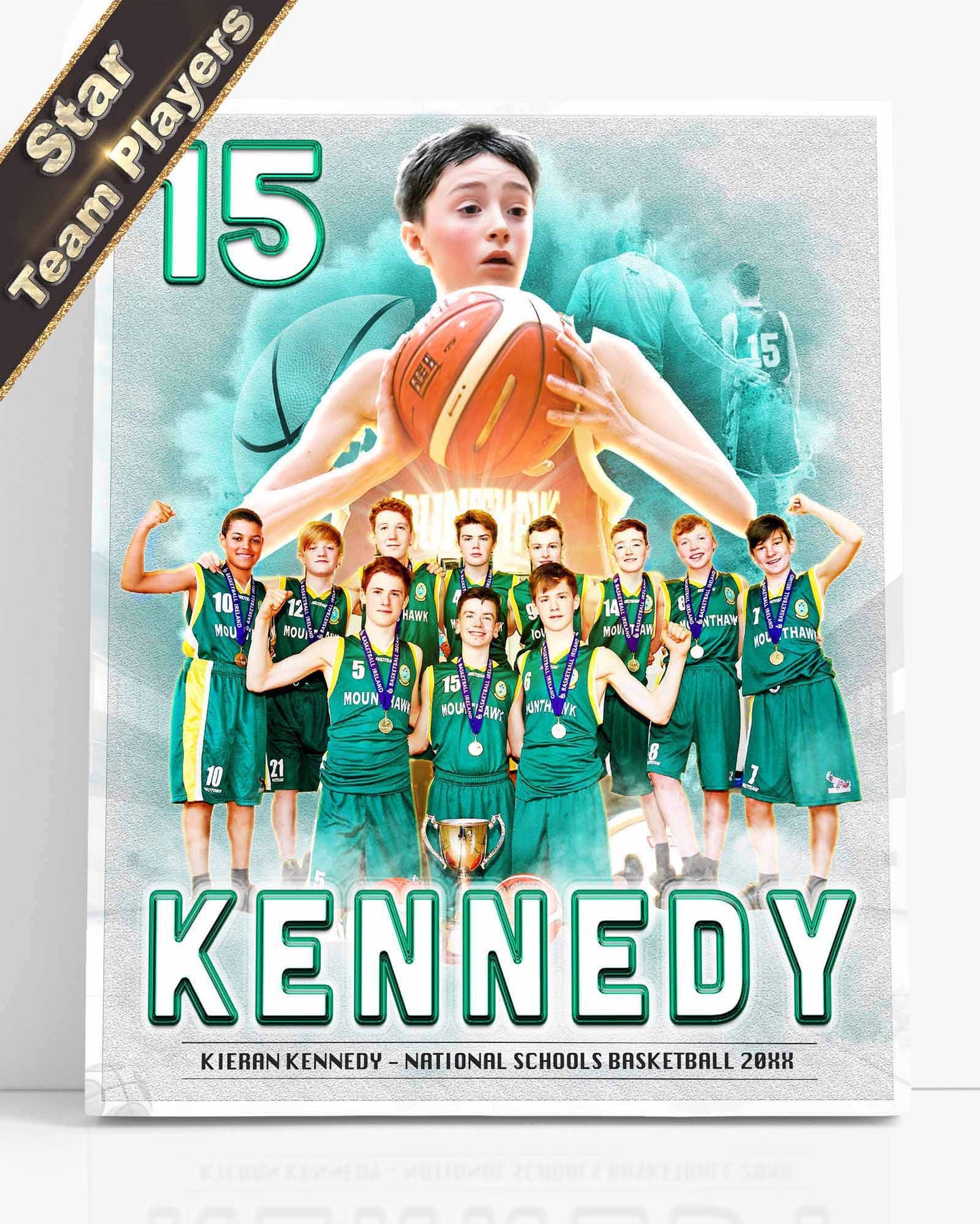Star Player Team Portrait | Individually Designed | “Simple. Effective. Star-Power.”
