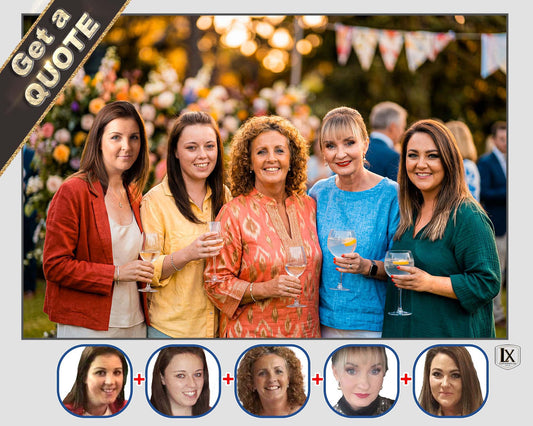 Geburtstags-Fotocollage | Kostenlose Beratung mit einem engagierten Digitalkünstler | Professionelle Druckoptionen | Hersteller maßgeschneiderter Kunstwerk-Collagen | Designreferenz: PPC180